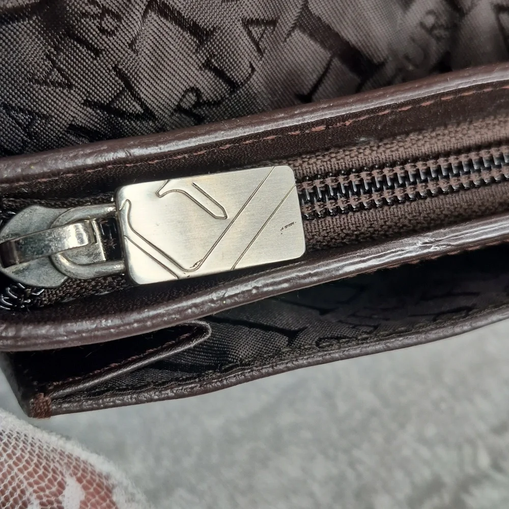 Furla Chocolate Brown Leather Shoulder Handbag